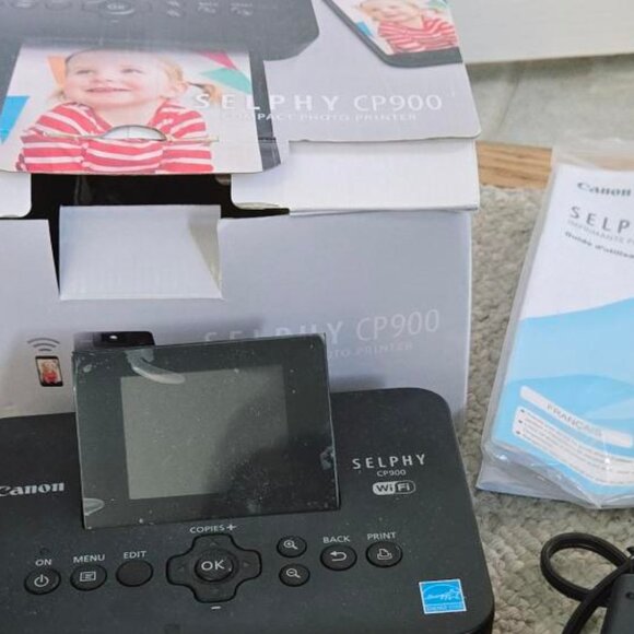 Like New CANON Selphy CP900 Wireless Photo Printer with Paper and Ink - Picture 14 of 15